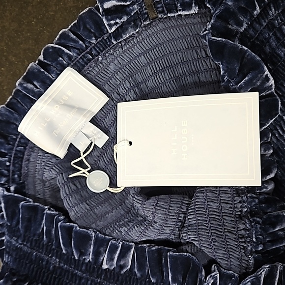 💕HILL HOUSE💕 ~ Ellie Nap Dress ~ Navy Blue Velvet Large NWT - Picture 13 of 15